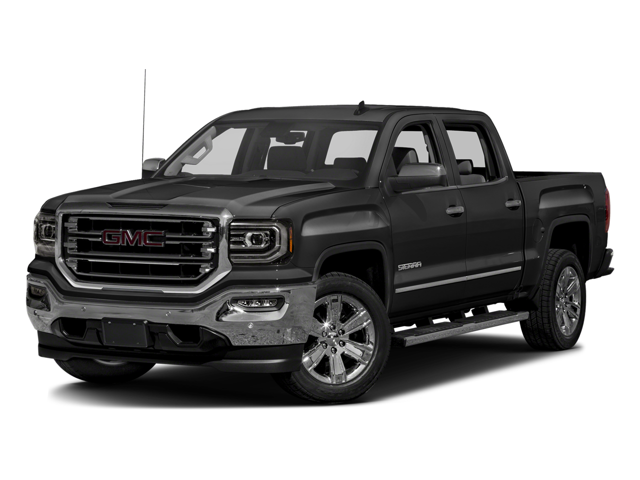 2018 GMC Sierra 1500 SLT in Summit White — front three-quarter view