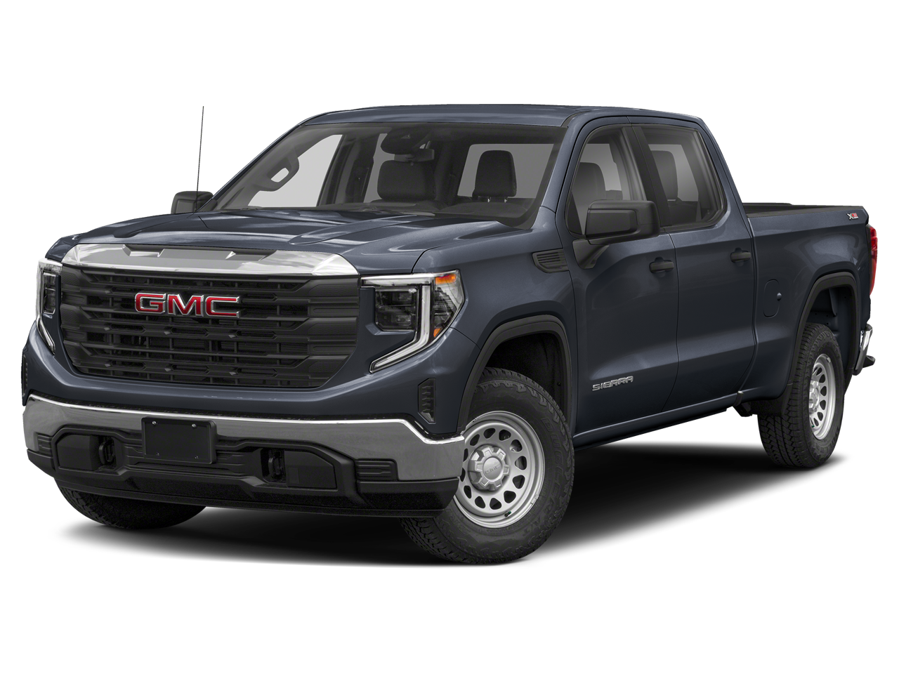 2023 GMC Sierra 1500 SLT in Summit White — front three-quarter view