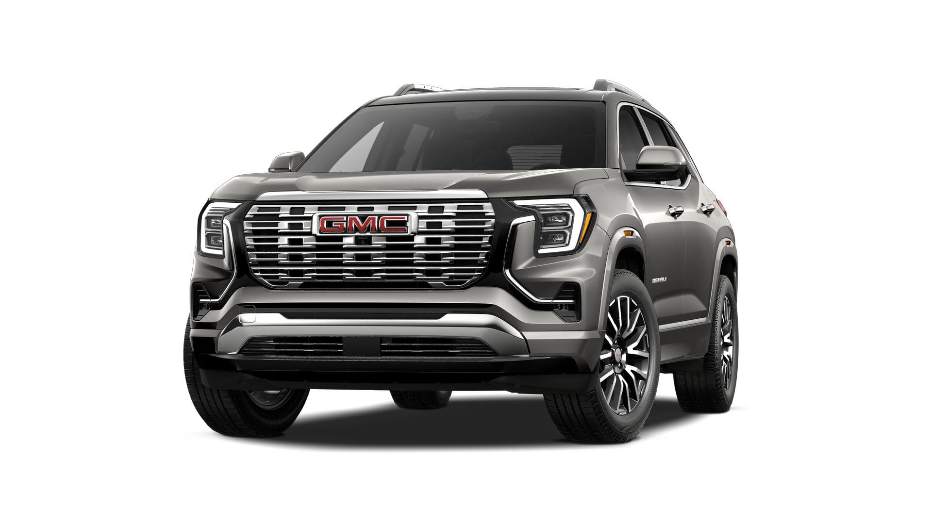 2027 GMC Terrain AWD Denali in Sterling Metallic — front three-quarter view