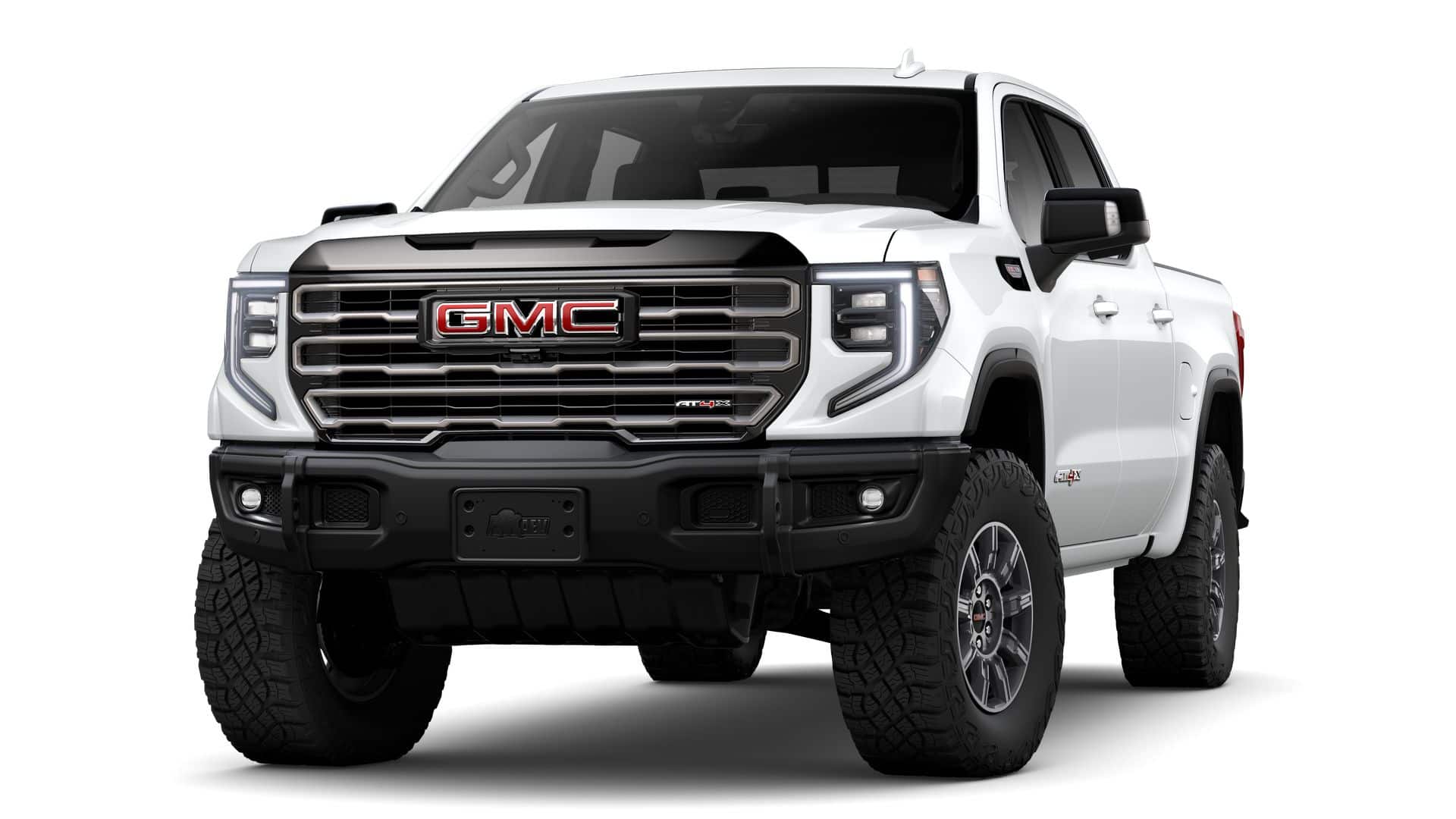 2026 GMC Sierra 1500 AT4X in Summit White — front three-quarter view